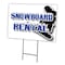 Signmission Snowboard Rental Yard Sign & Stake outdoor plastic coroplast window, C-1216 Snowboard Rental C-1216 Snowboard Rental - alternate 1